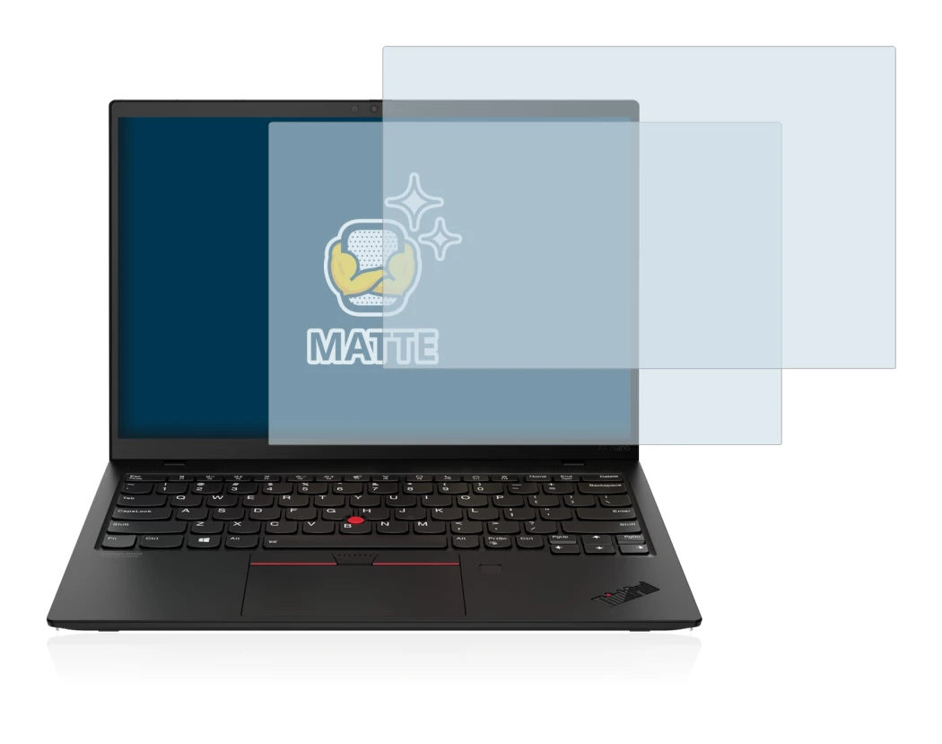 Abbildung des Geräts Lenovo ThinkPad X1 Nano mit einer Vielzahl des Displayschutzes.