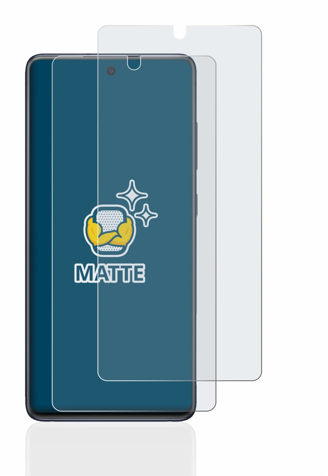 Abbildung des Geräts Samsung Galaxy S20 FE mit einer Vielzahl des Displayschutzes.