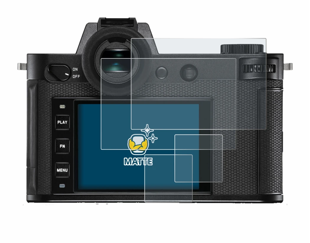 Abbildung des Geräts Leica SL2-S mit einer Vielzahl des Displayschutzes.