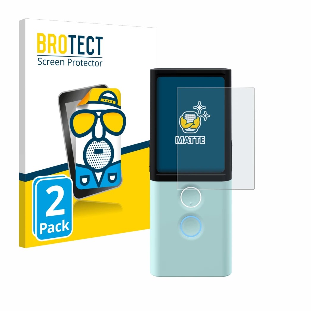 Vorderseite einer Produktverpackung mit dem Markenlogo BROTECT. Daneben ist das Gerät Vasco Translator M3 mit dem zugehörigen 