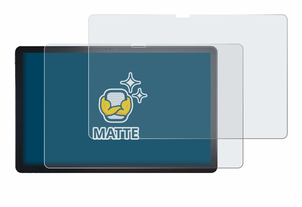 Abbildung des Geräts Lenovo Tab P11 Plus mit einer Vielzahl des Displayschutzes.