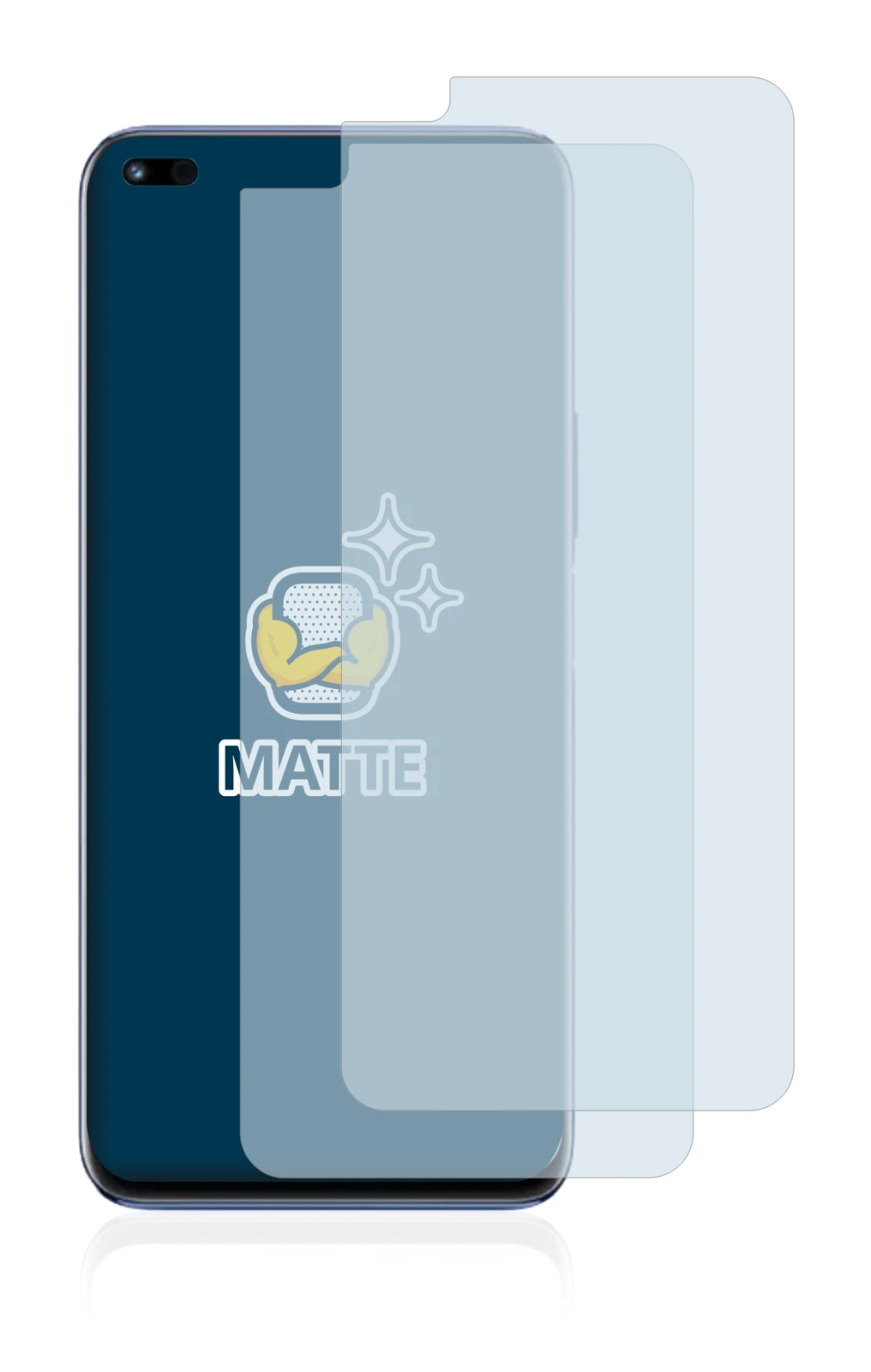 Abbildung des Geräts Huawei Nova 8i mit einer Vielzahl des Displayschutzes.