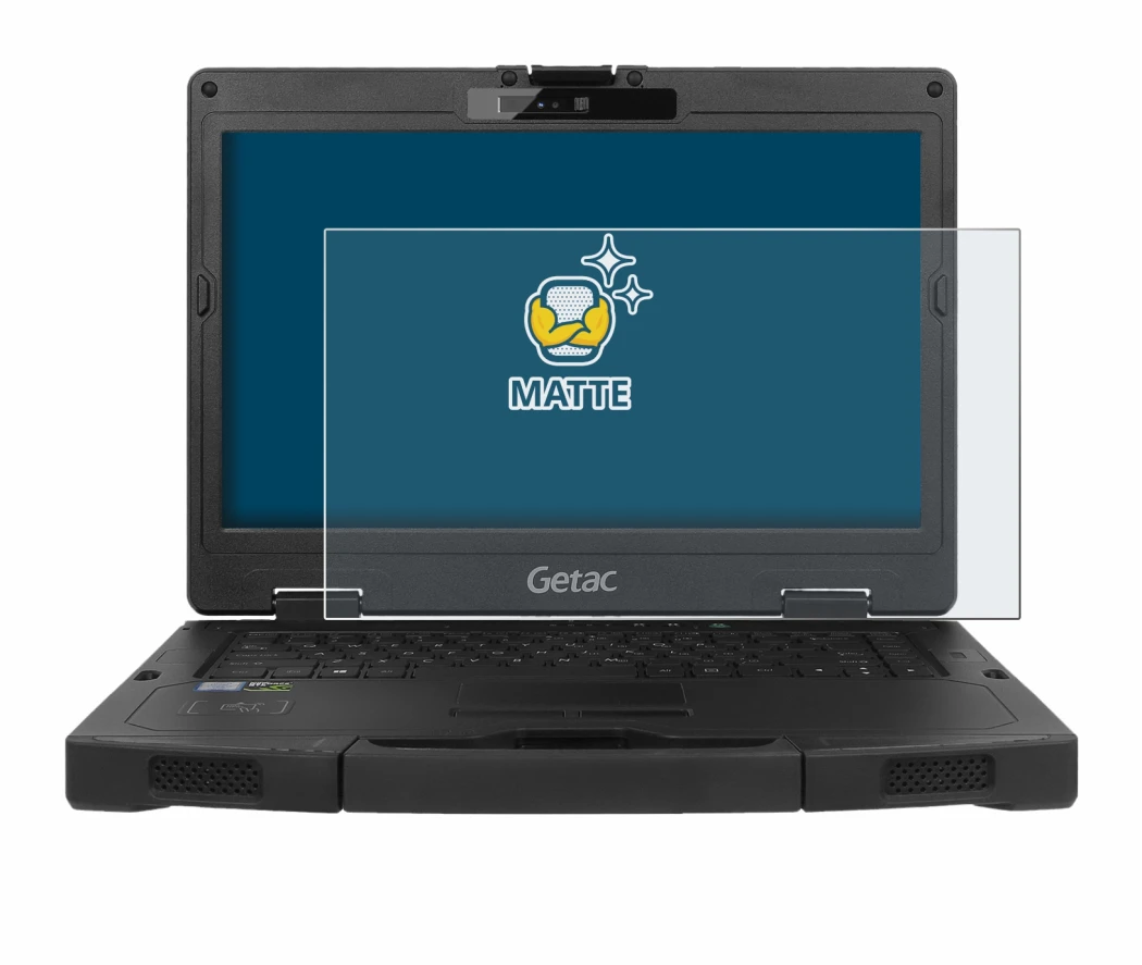 Abbildung des Geräts Getac S410 mit einer Vielzahl des Displayschutzes.