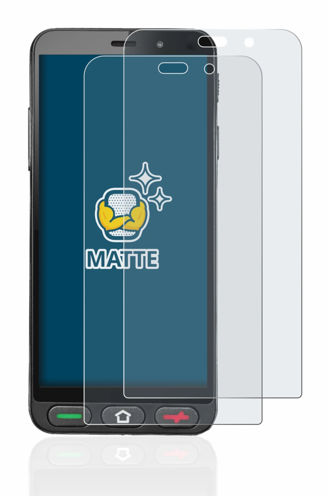 Abbildung des Geräts Brondi Amico S Nero mit einer Vielzahl des Displayschutzes.