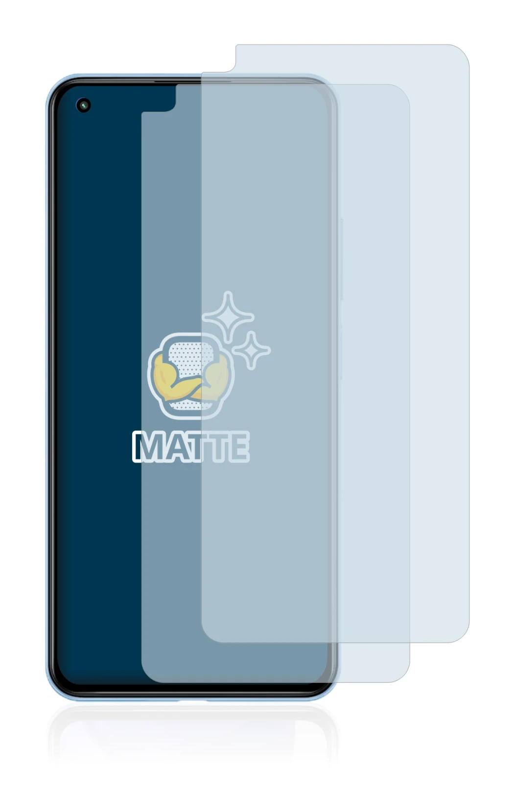 Abbildung des Geräts Xiaomi 11 Lite 5G NE mit einer Vielzahl des Displayschutzes.