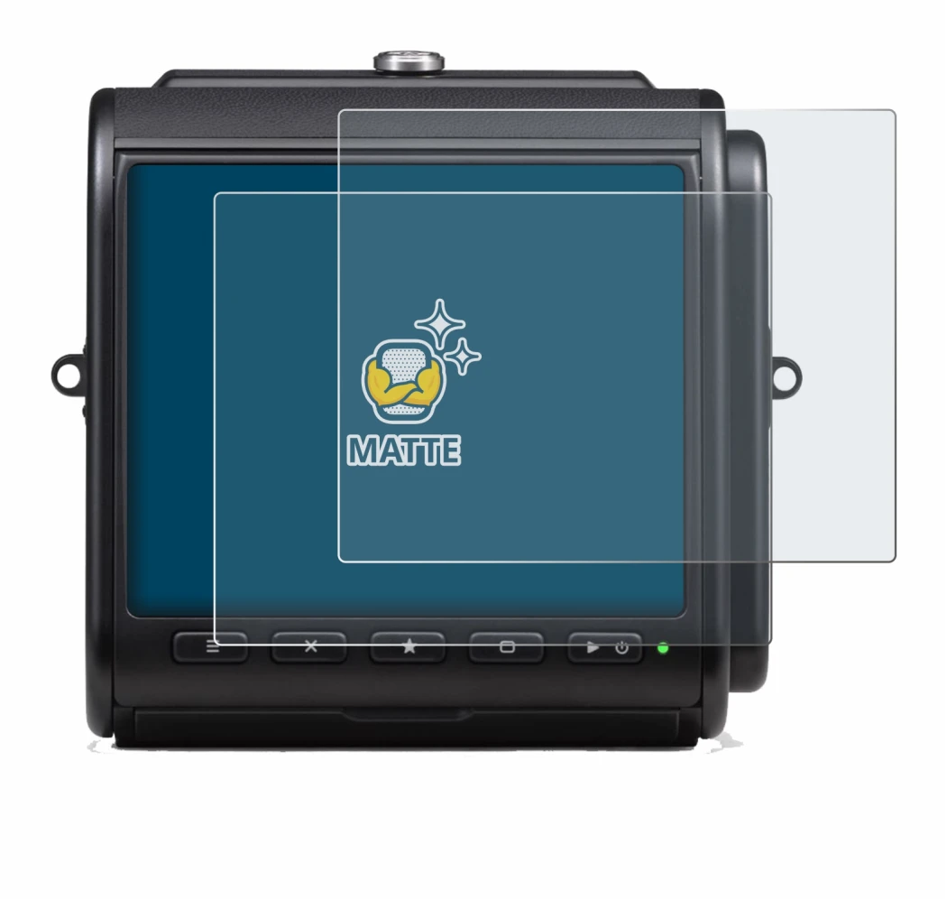 Abbildung des Geräts Hasselblad 907X 50C mit einer Vielzahl des Displayschutzes.