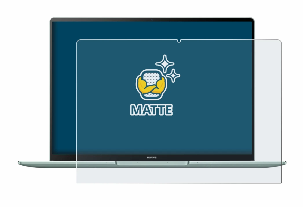 Abbildung des Geräts Huawei MateBook 14s mit einer Vielzahl des Displayschutzes.