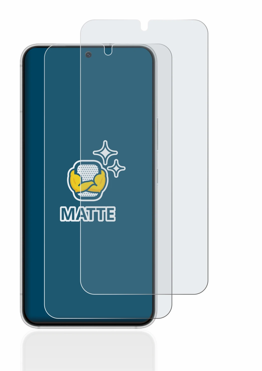 Abbildung des Geräts Samsung Galaxy S22 5G mit einer Vielzahl des Displayschutzes.