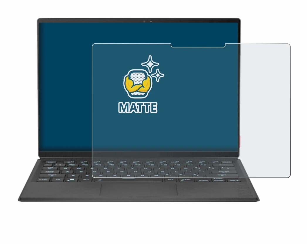 Abbildung des Geräts ASUS Rog Flow Z13 2022 mit einer Vielzahl des Displayschutzes.