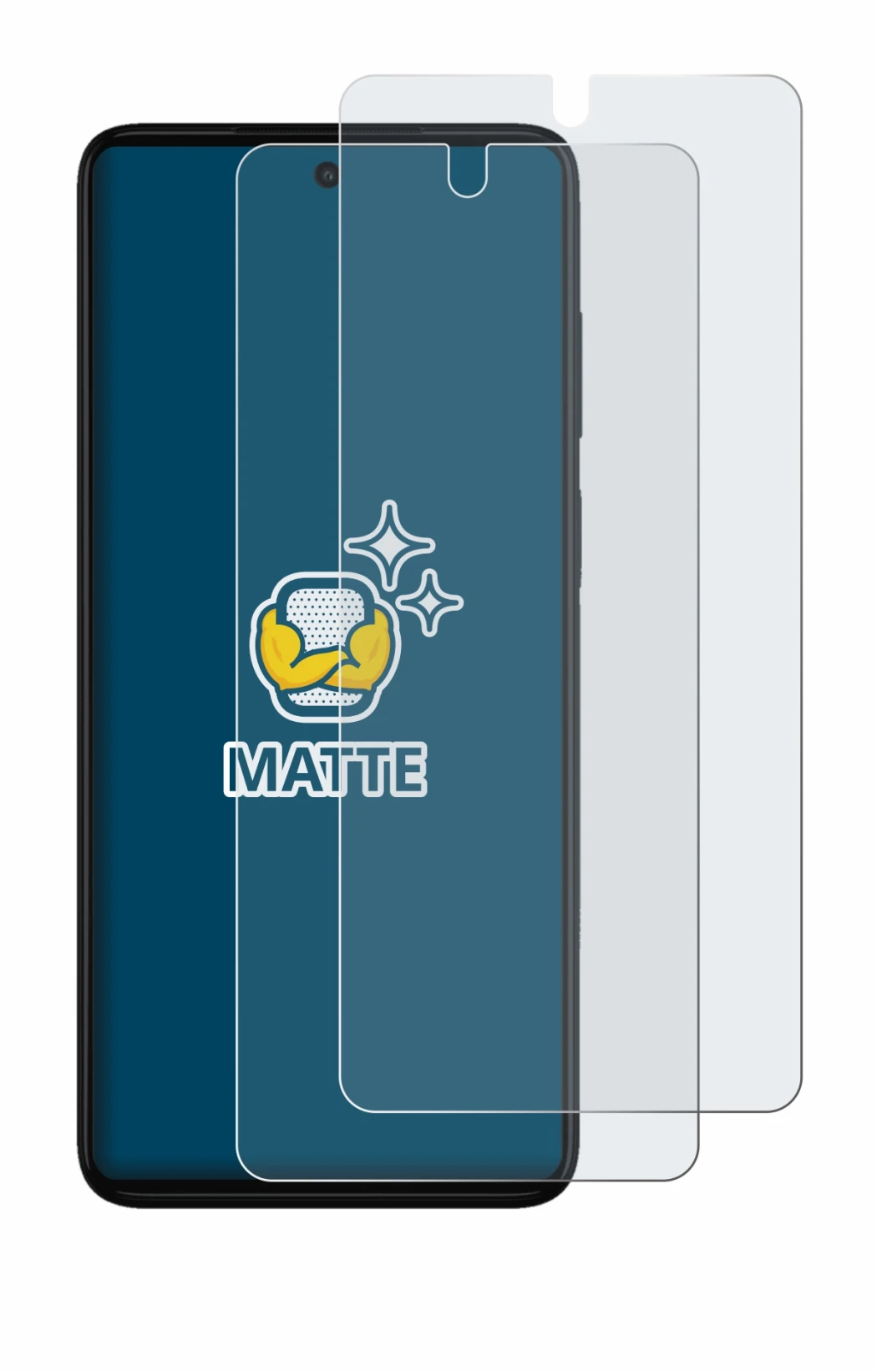 Abbildung des Geräts Motorola Moto G52 mit einer Vielzahl des Displayschutzes.