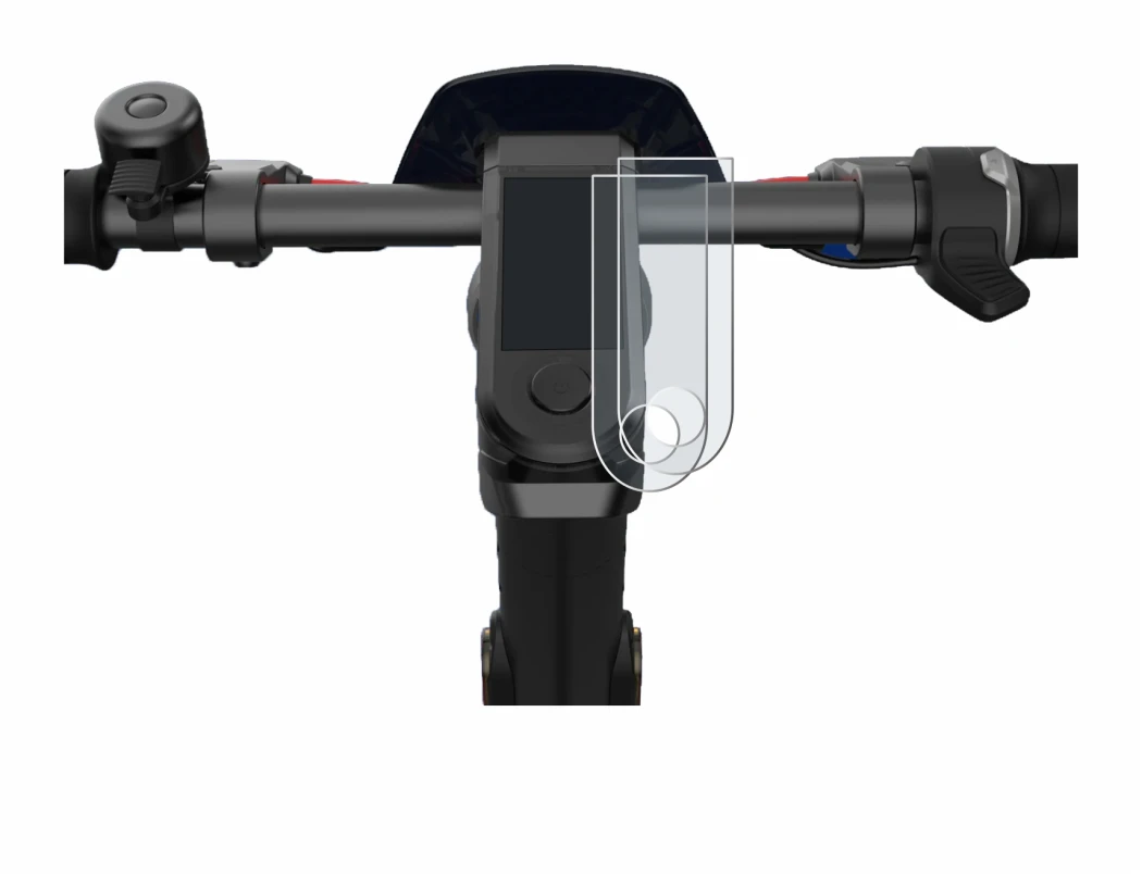 Abbildung des Geräts NIU KQi3 Pro mit einer Vielzahl des Displayschutzes.