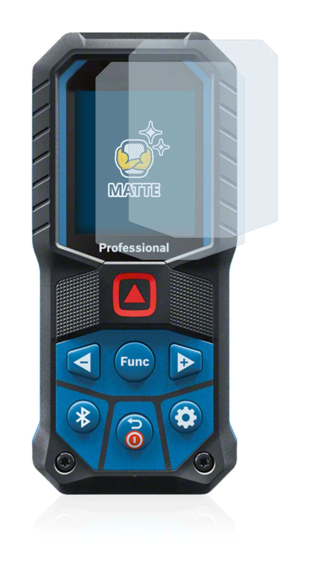 Abbildung des Geräts Bosch GLM 50-27 C mit einer Vielzahl des Displayschutzes.