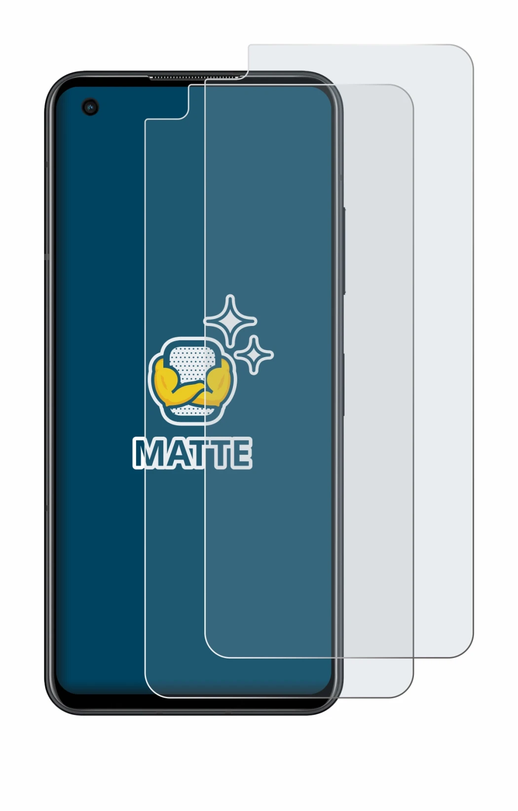 Abbildung des Geräts ASUS ZenFone 9 mit einer Vielzahl des Displayschutzes.