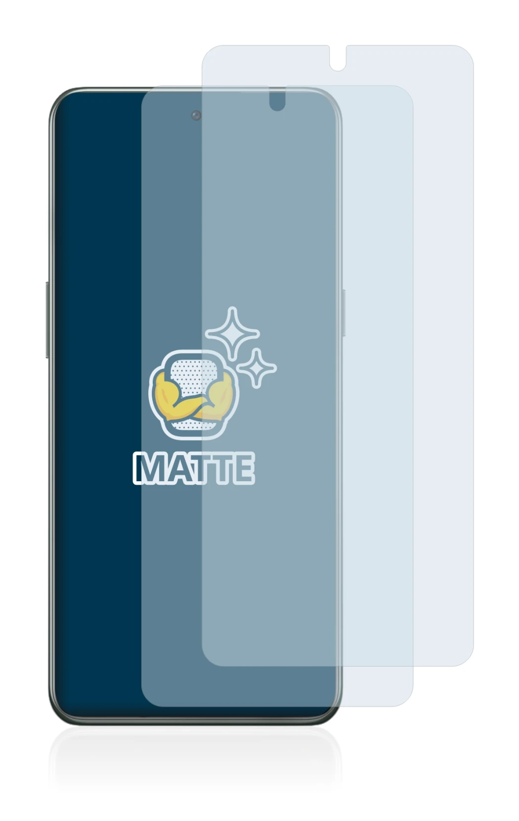 Abbildung des Geräts OnePlus 10T 5G mit einer Vielzahl des Displayschutzes.