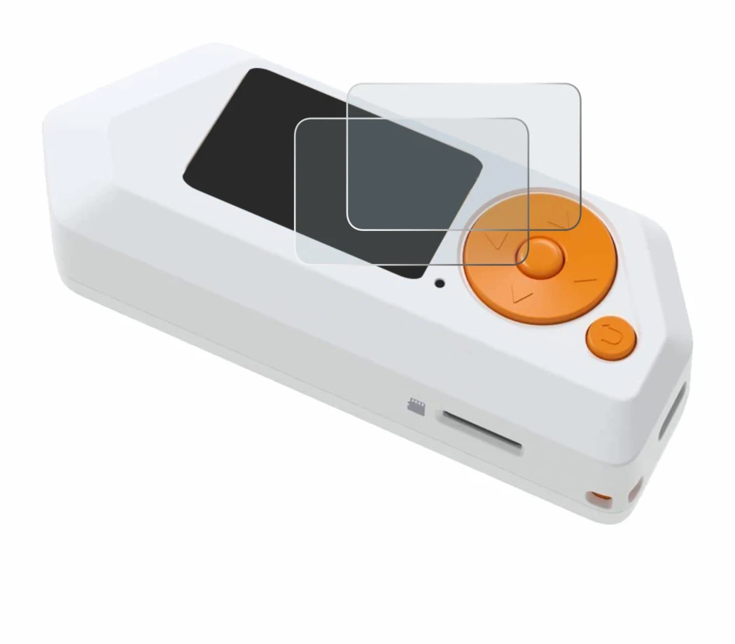 Abbildung des Geräts Flipper Zero FZ.1 mit einer Vielzahl des Displayschutzes.