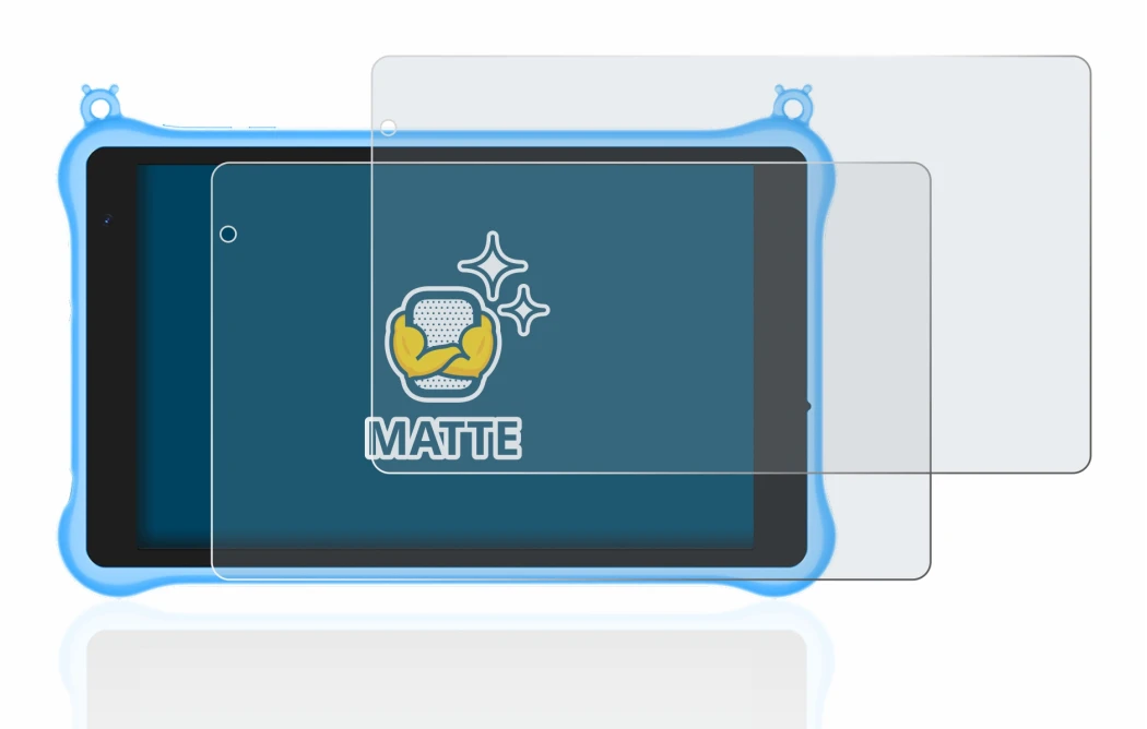 Abbildung des Geräts Blackview Tab 5 Kids mit einer Vielzahl des Displayschutzes.