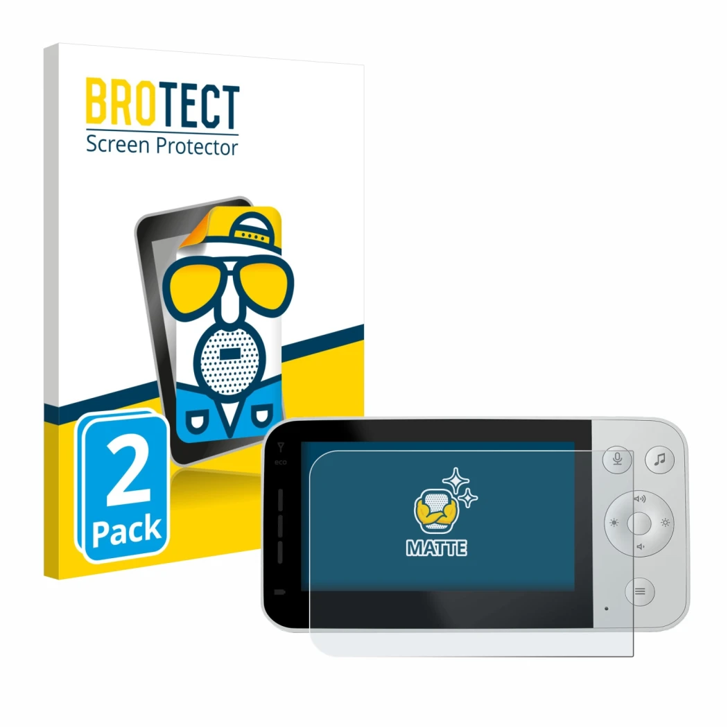 Vorderseite einer Produktverpackung mit dem Markenlogo BROTECT. Daneben ist das Gerät Philips Avent Connected SCD923 mit dem z