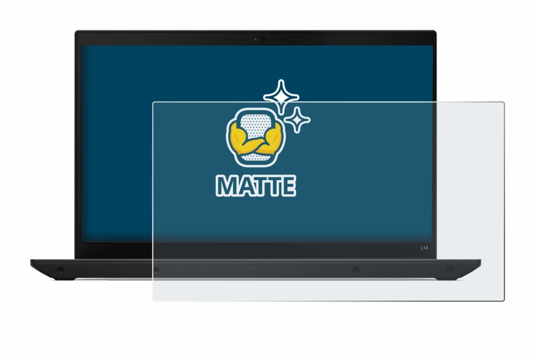 Abbildung des Geräts Lenovo ThinkPad L14 Gen 4 mit einer Vielzahl des Displayschutzes.