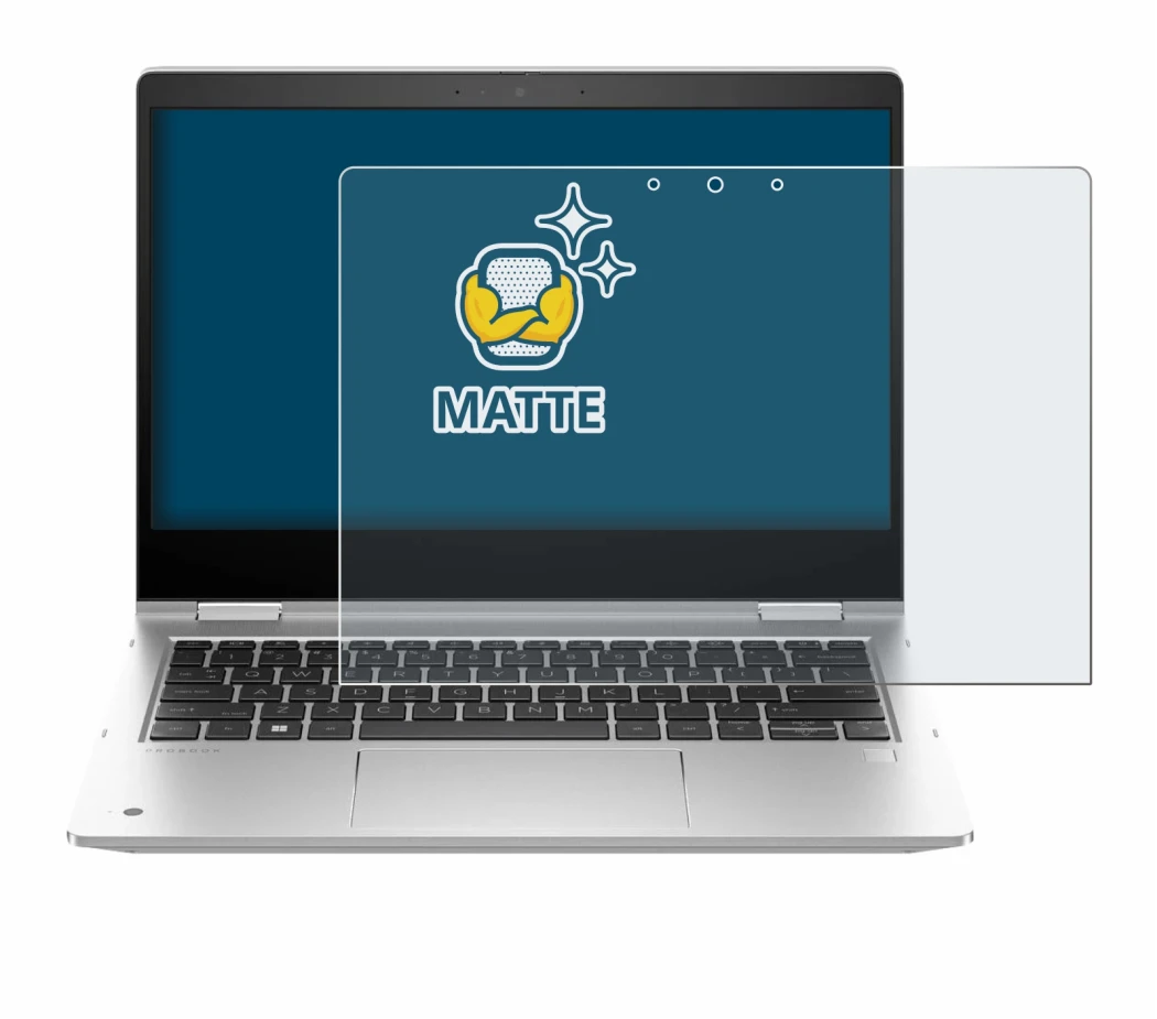 Abbildung des Geräts HP ProBook x360 435 G10 mit einer Vielzahl des Displayschutzes.