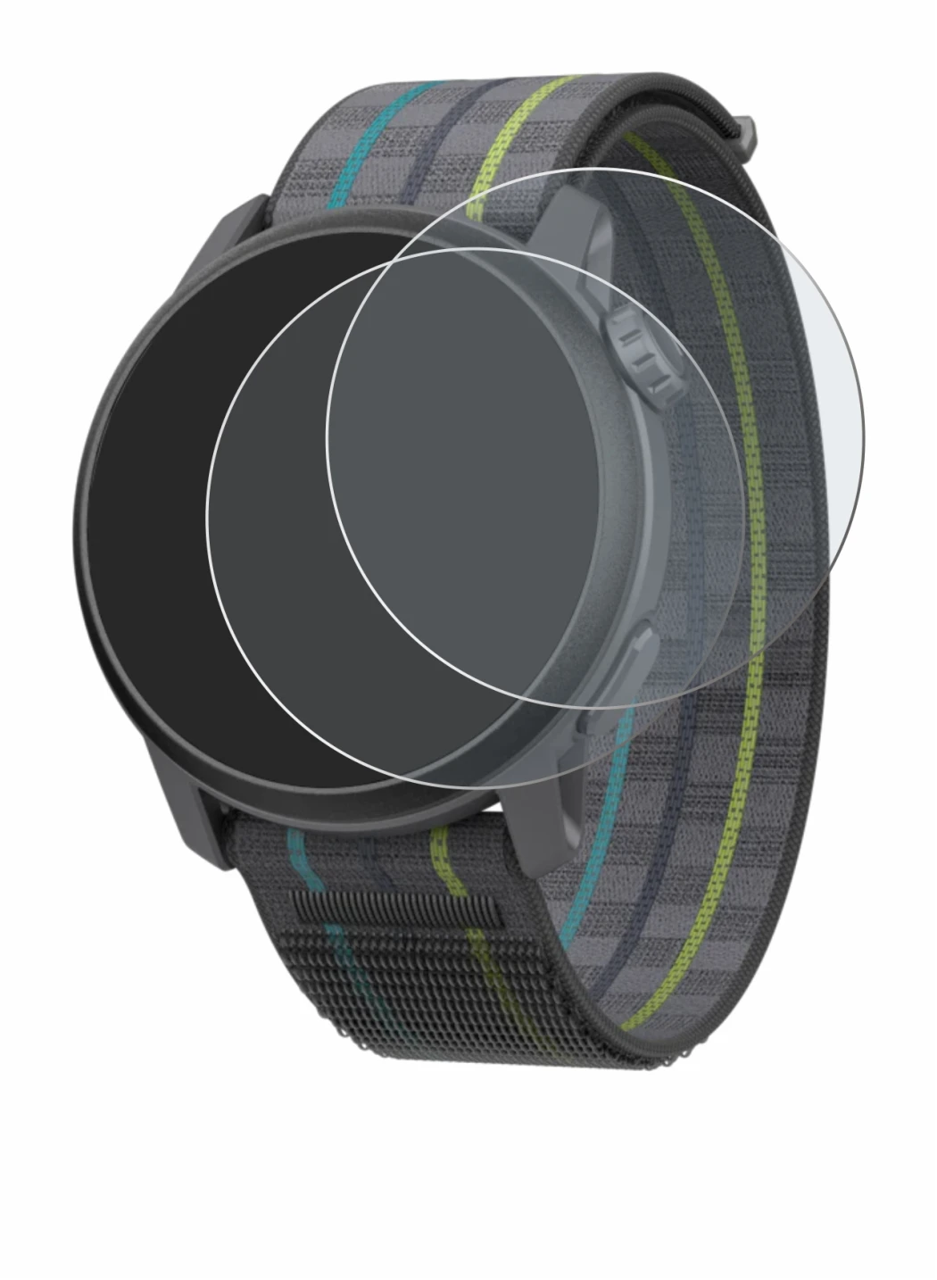 Abbildung des Geräts Coros Pace 3 mit einer Vielzahl des Displayschutzes.