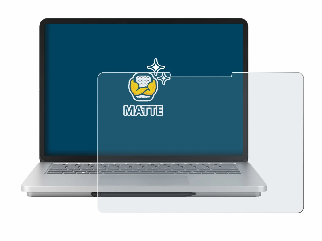 Abbildung des Geräts Microsoft Surface Laptop Studio 2 mit einer Vielzahl des Displayschutzes.