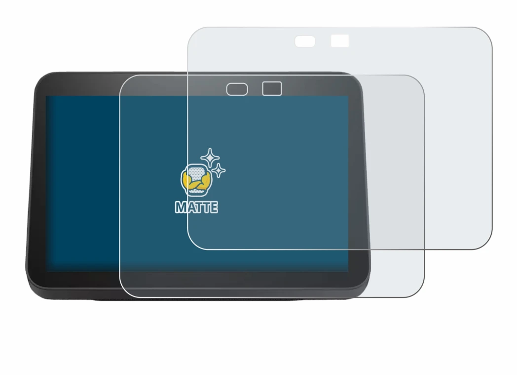 Abbildung des Geräts Amazon Echo Show 8 2023 (3. Gen.) mit einer Vielzahl des Displayschutzes.