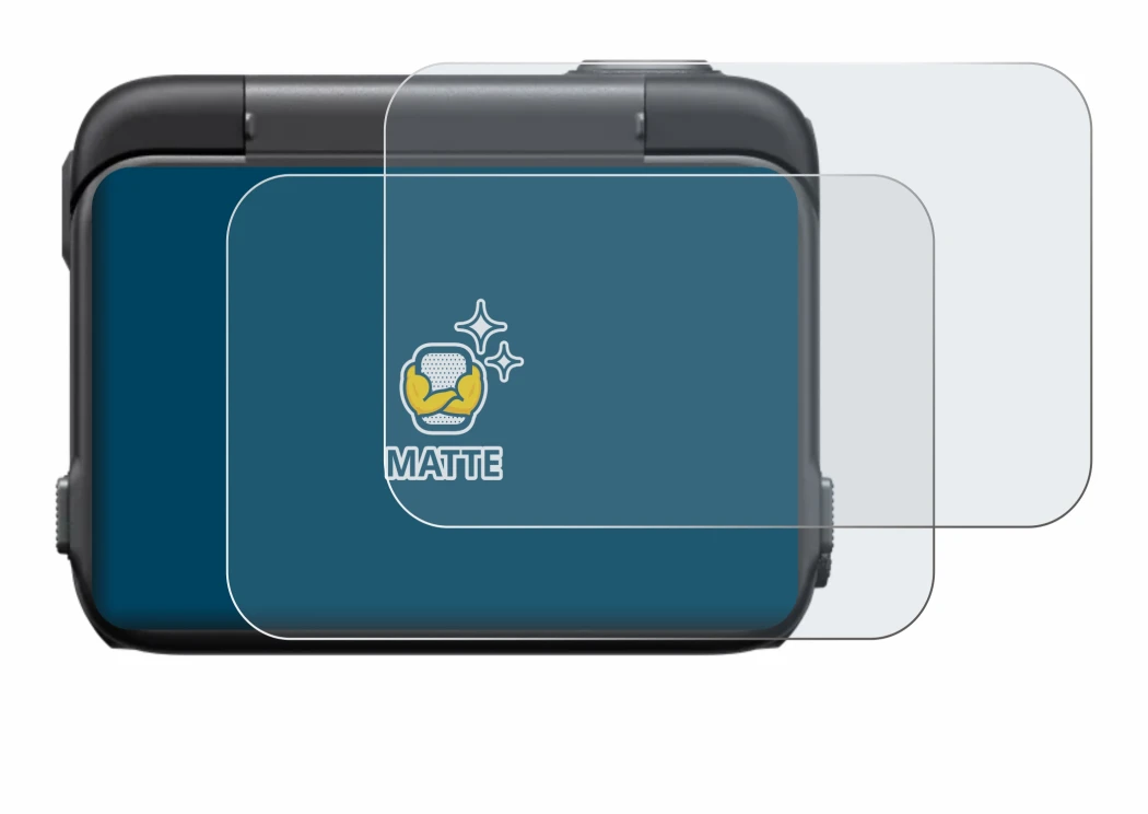 Abbildung des Geräts Insta360 Ace Pro mit einer Vielzahl des Displayschutzes.
