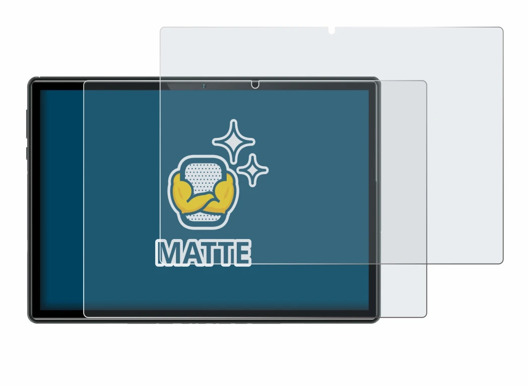Abbildung des Geräts Doogee U10 mit einer Vielzahl des Displayschutzes.