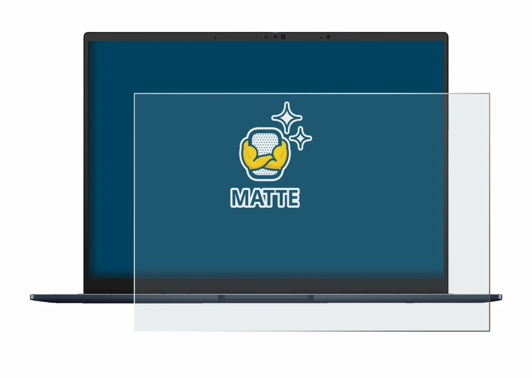 Abbildung des Geräts ASUS ZenBook 14 OLED UX3405 Non-Touch mit einer Vielzahl des Displayschutzes.