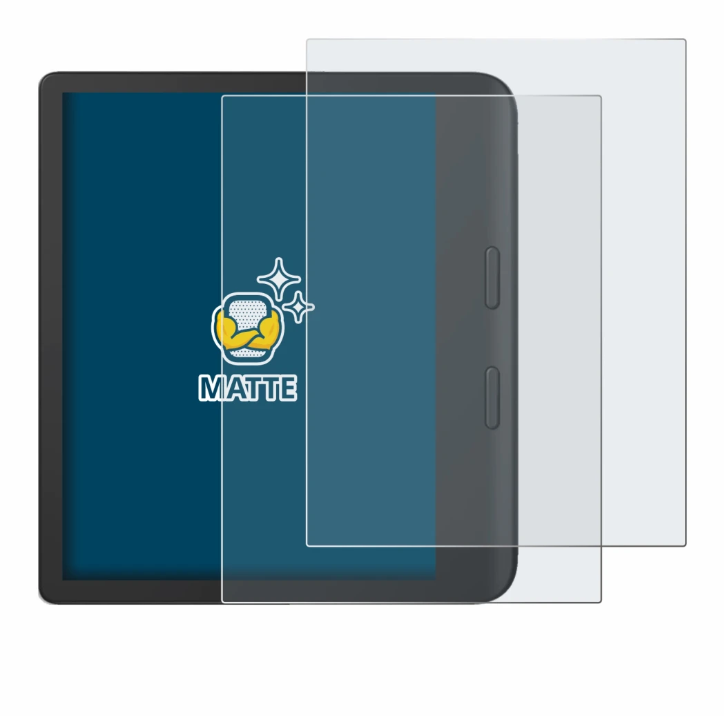 Abbildung des Geräts Tolino Vision Color 2024 mit einer Vielzahl des Displayschutzes.