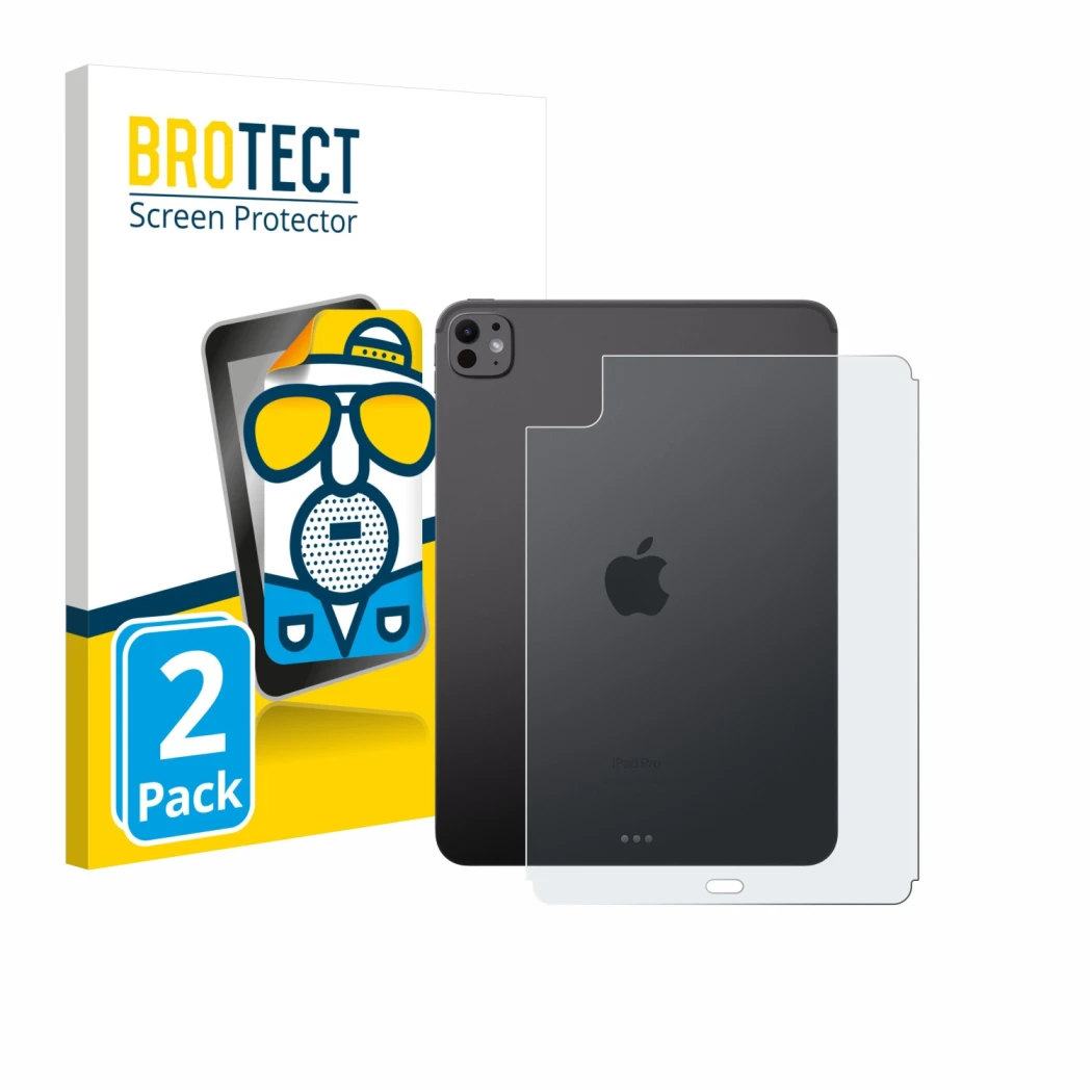 Vorderseite einer Produktverpackung mit dem Markenlogo BROTECT. Daneben ist das Gerät Apple iPad Pro 11