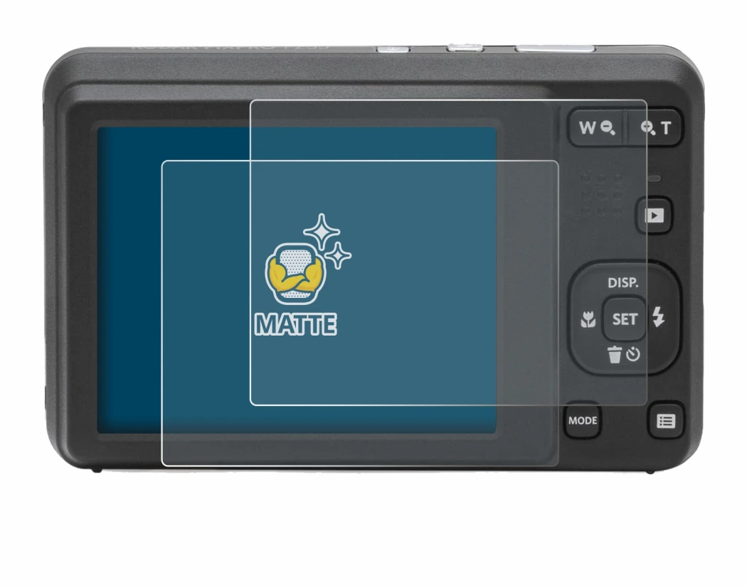 Abbildung des Geräts Kodak Pixpro FZ55 mit einer Vielzahl des Displayschutzes.
