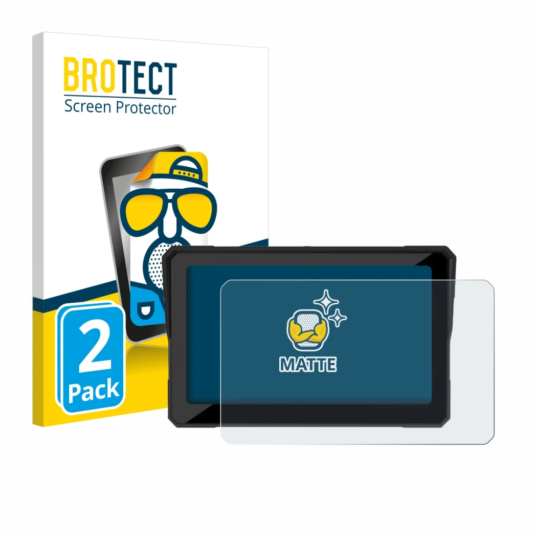 Vorderseite einer Produktverpackung mit dem Markenlogo BROTECT. Daneben ist das Gerät Carpuride W702B 7
