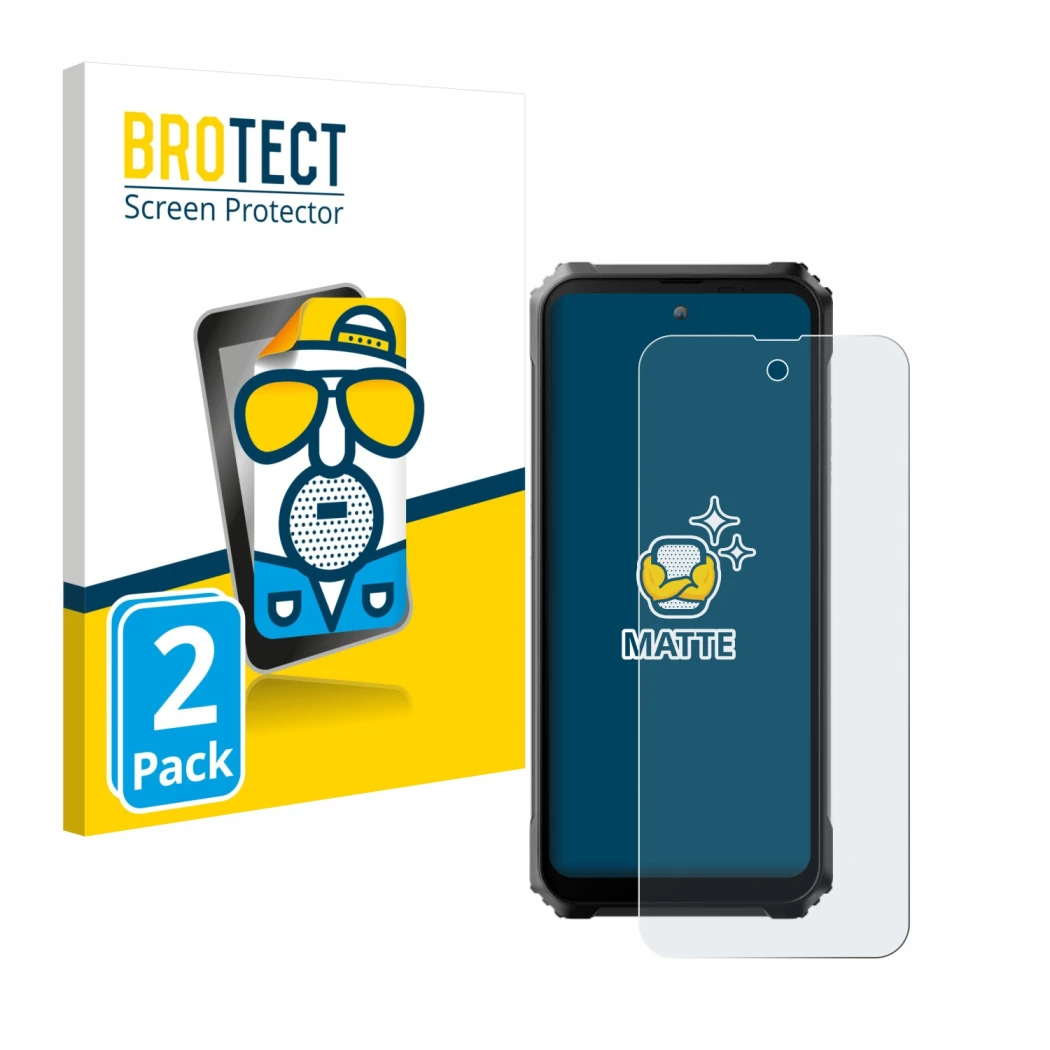 Vorderseite einer Produktverpackung mit dem Markenlogo BROTECT. Daneben ist das Gerät Blackview BL9000 Pro mit dem zugehörigen