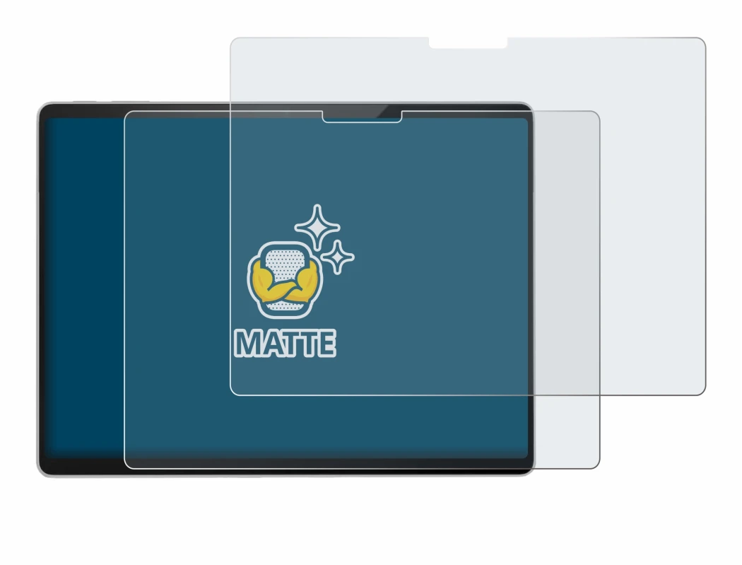 Abbildung des Geräts Microsoft Surface Pro 11 mit einer Vielzahl des Displayschutzes.