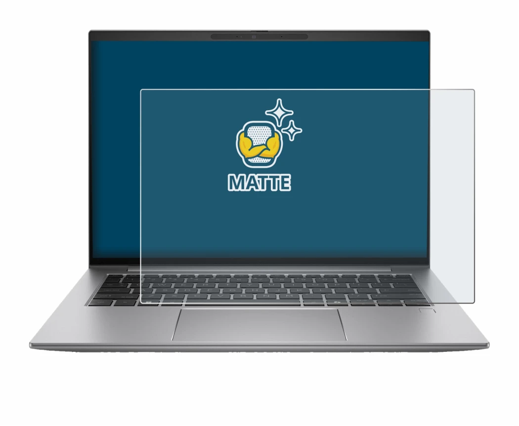 Abbildung des Geräts HP Zbook Firefly 14 G11 mit einer Vielzahl des Displayschutzes.
