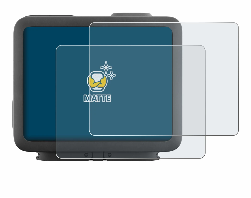 Abbildung des Geräts GoPro Hero 4k mit einer Vielzahl des Displayschutzes.