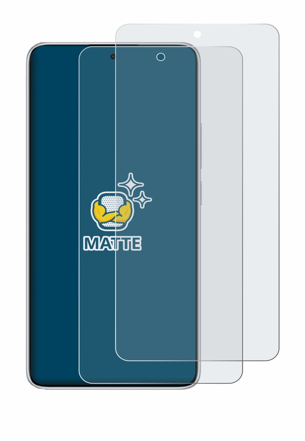 Abbildung des Geräts Xiaomi Redmi Note 14 mit einer Vielzahl des Displayschutzes.