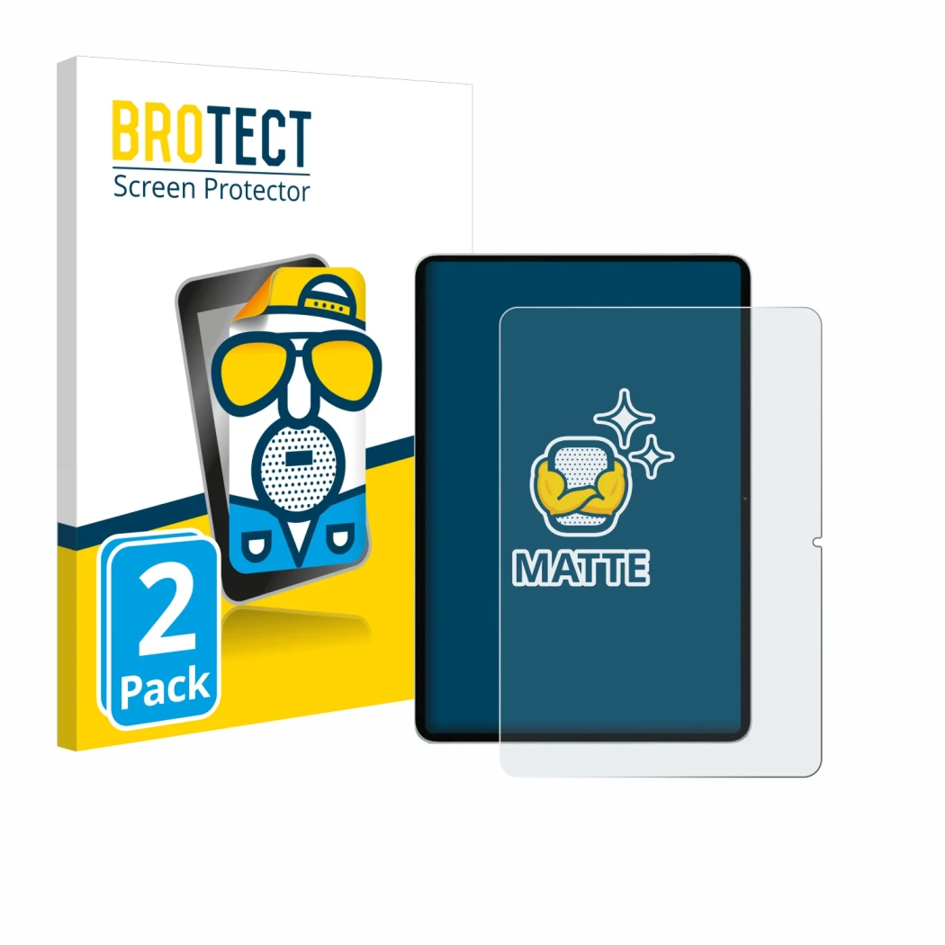 Vorderseite einer Produktverpackung mit dem Markenlogo BROTECT. Daneben ist das Gerät Xiaomi Pad 7 mit dem zugehörigen Display