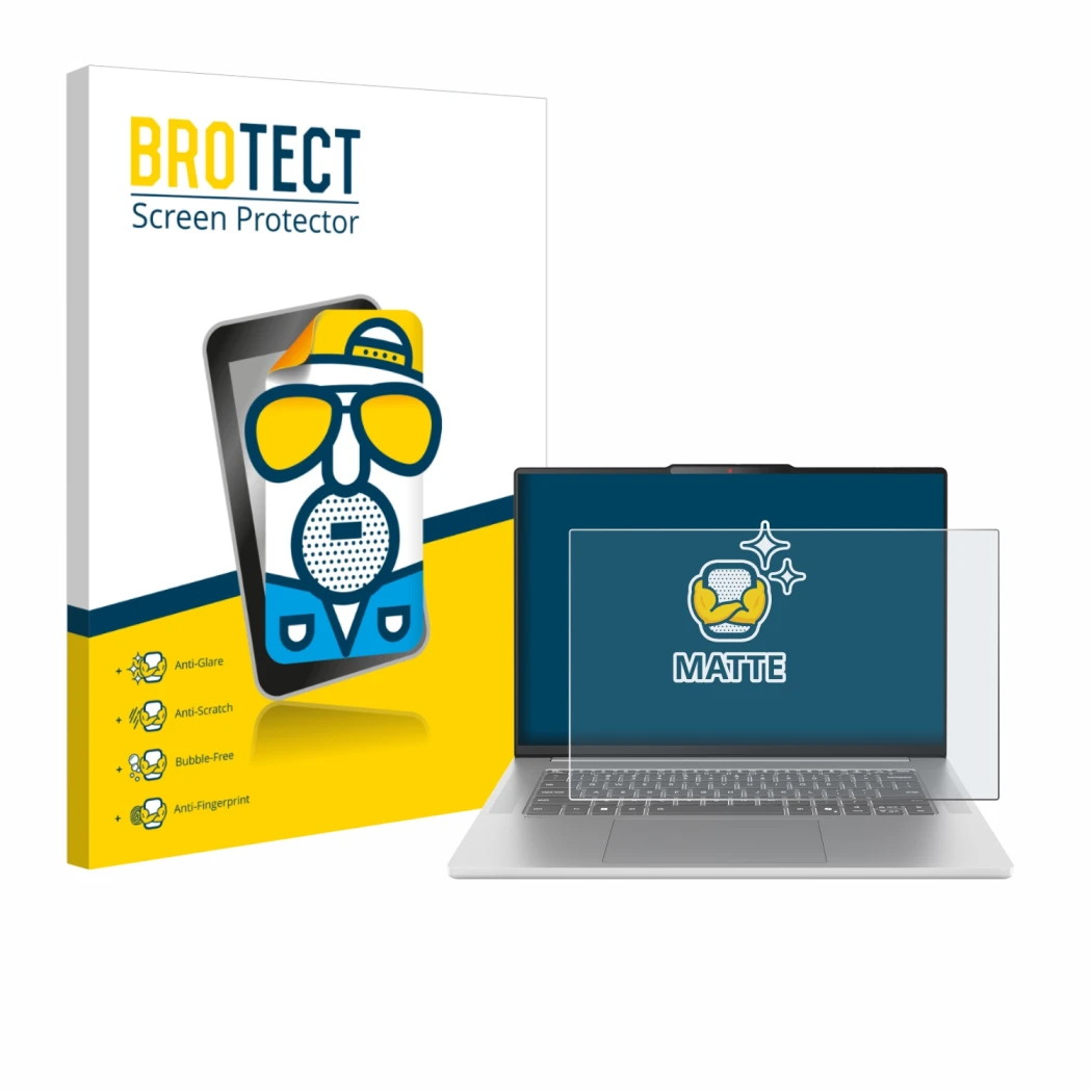 Vorderseite einer Produktverpackung mit dem Markenlogo BROTECT. Daneben ist das Gerät Lenovo IdeaPad Slim 5 Gen 10 15