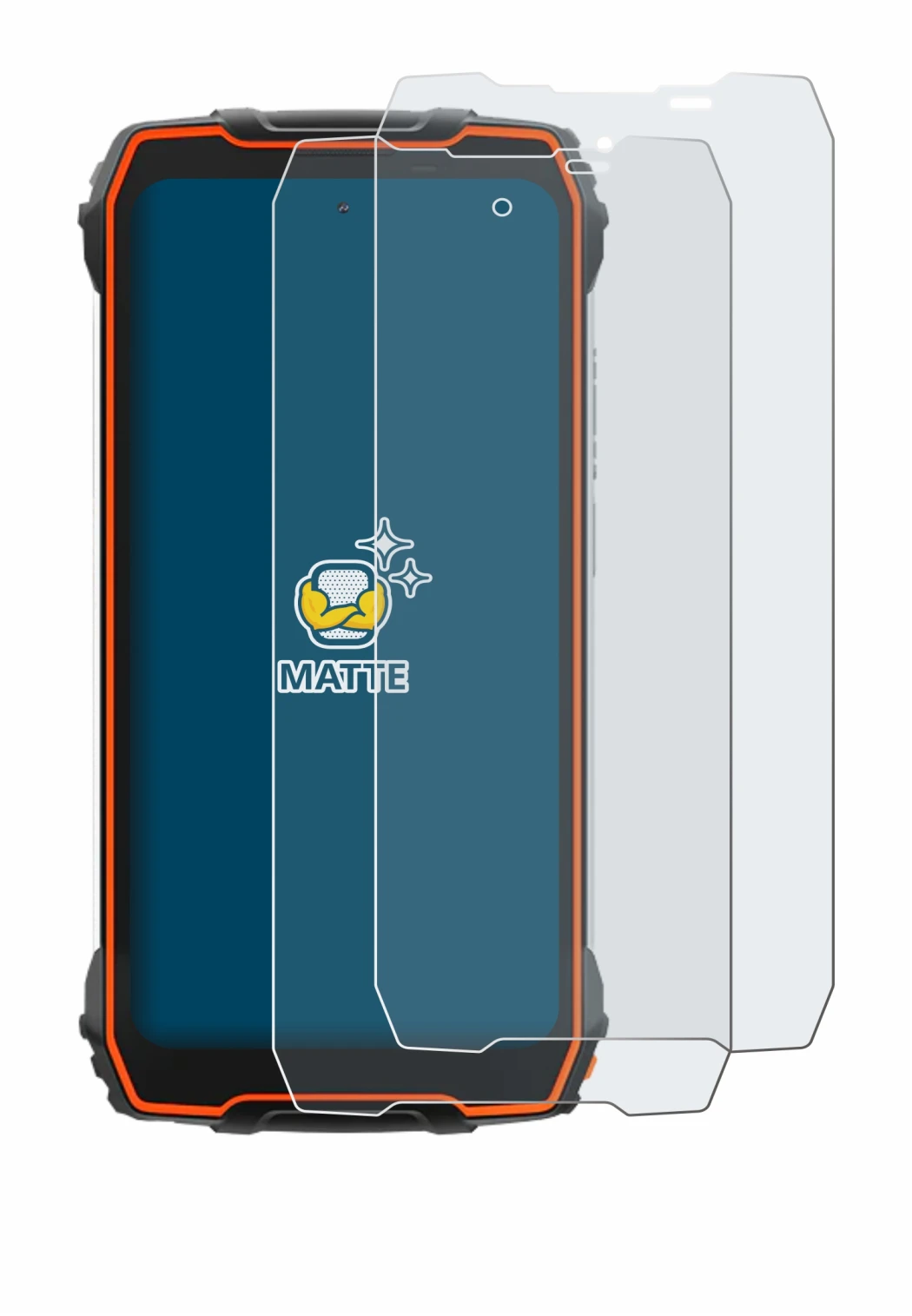 Abbildung des Geräts Blackview Oscal Pilot 1 mit einer Vielzahl des Displayschutzes.