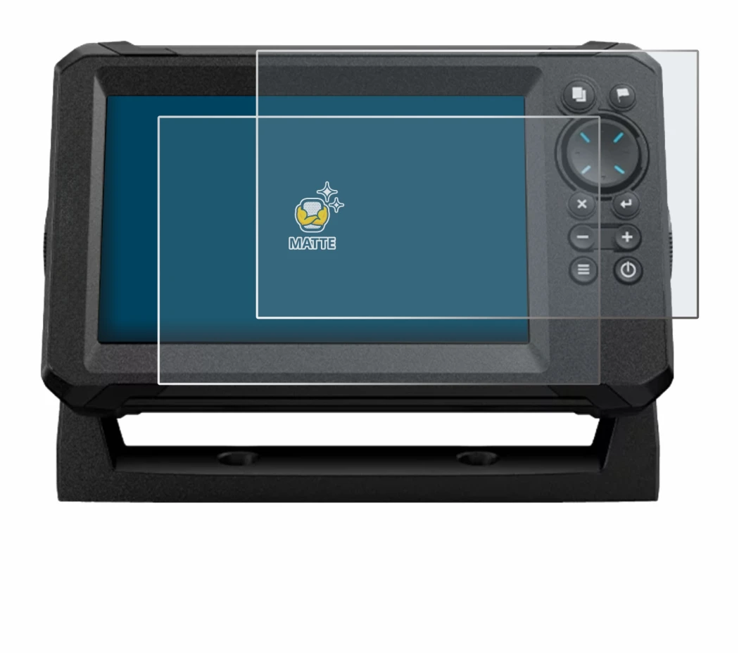 Abbildung des Geräts Lowrance Eagle 7 mit einer Vielzahl des Displayschutzes.