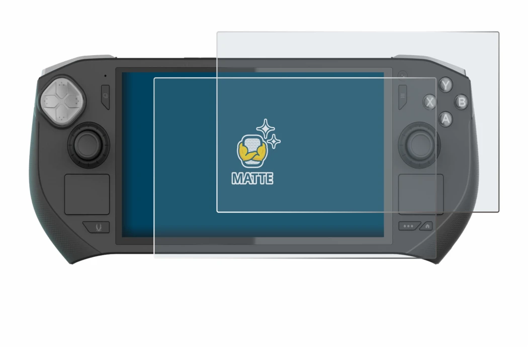 Abbildung des Geräts Zotac Gaming Zone mit einer Vielzahl des Displayschutzes.