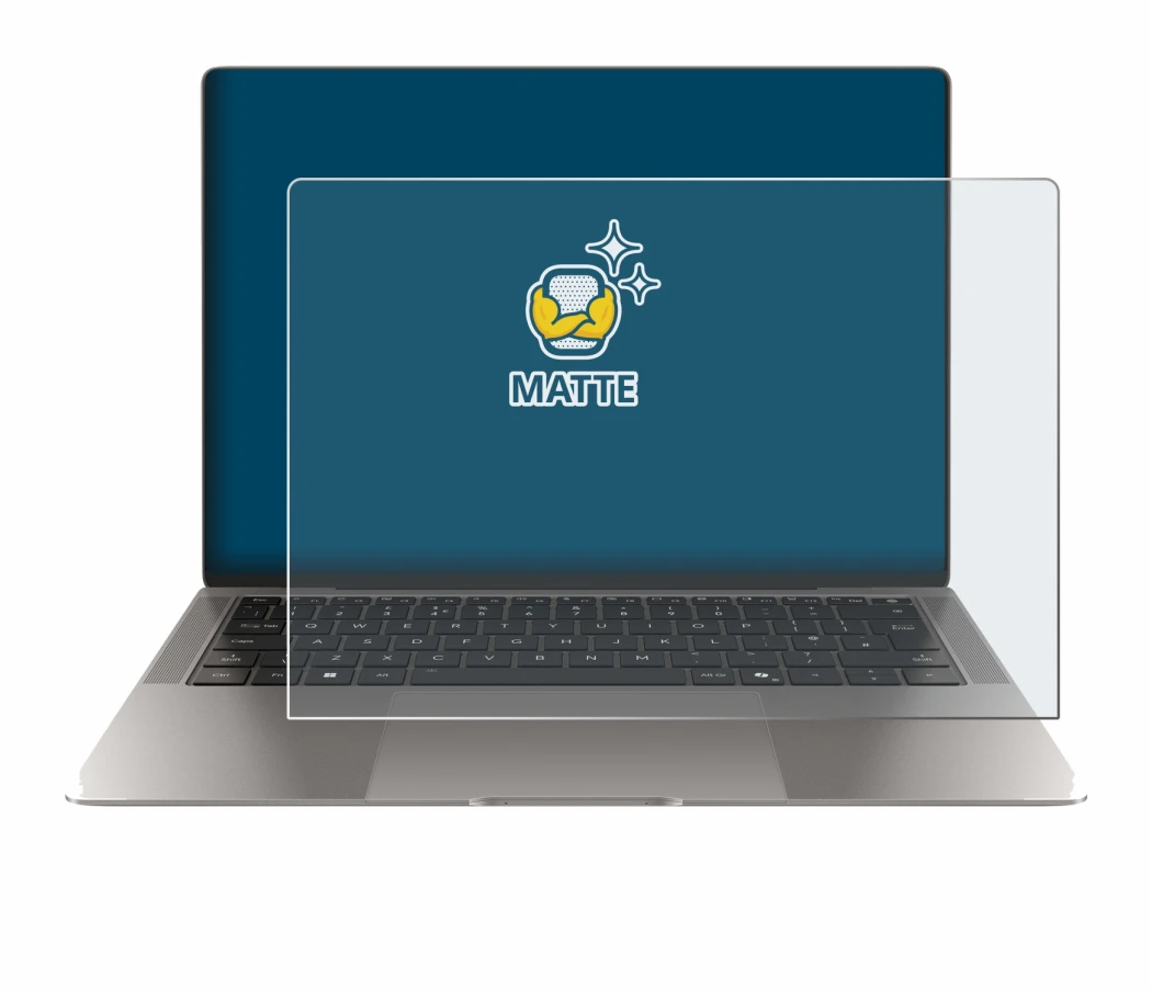 Abbildung des Geräts Honor MagicBook Art 14 mit einer Vielzahl des Displayschutzes.