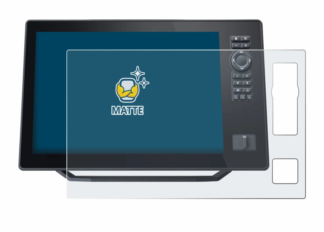 Abbildung des Geräts Humminbird Xplore 12 mit einer Vielzahl des Displayschutzes.