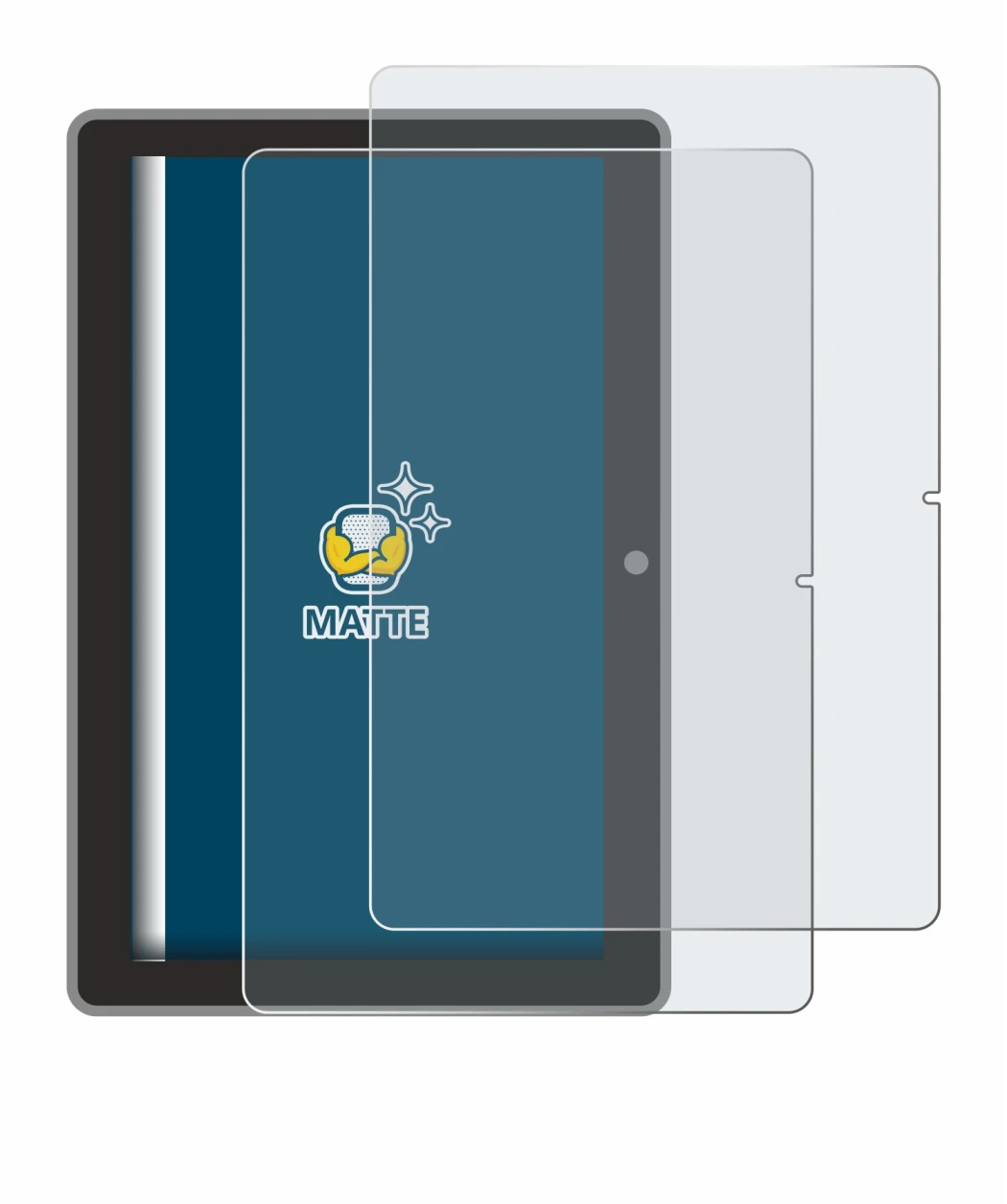 Abbildung des Geräts Lenovo Tab TB311 XU mit einer Vielzahl des Displayschutzes.