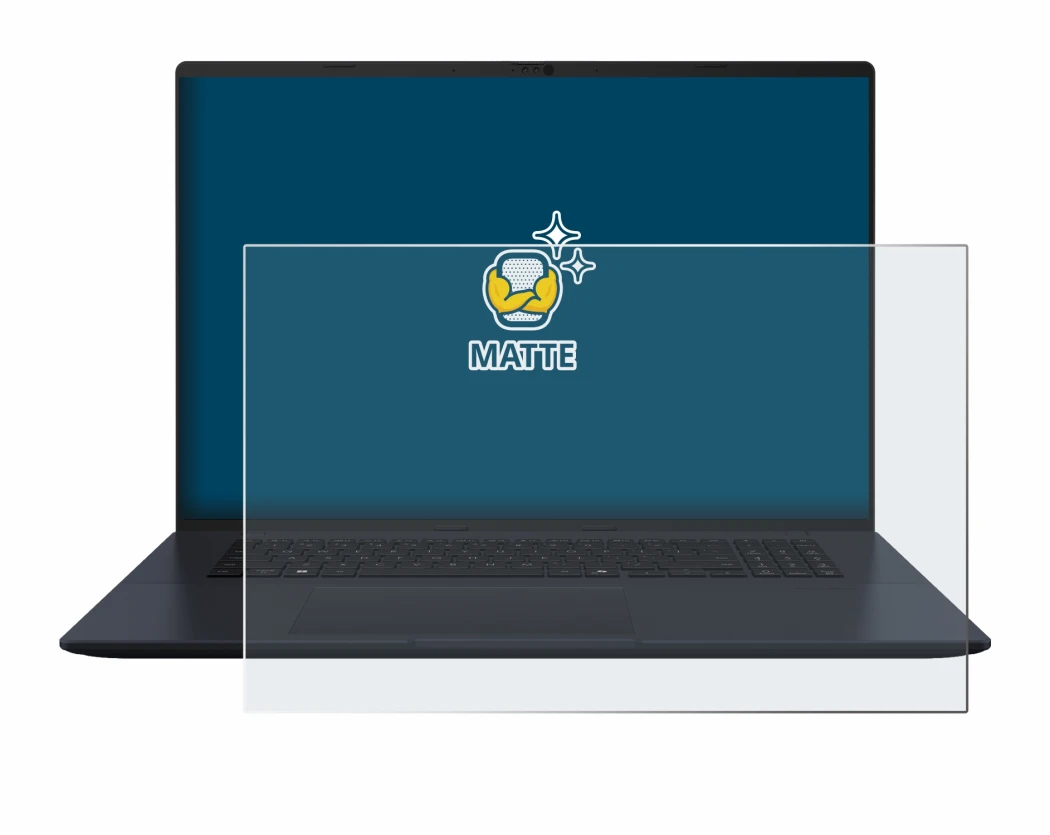 Abbildung des Geräts ASUS Vivobook 18 M1807 mit einer Vielzahl des Displayschutzes.