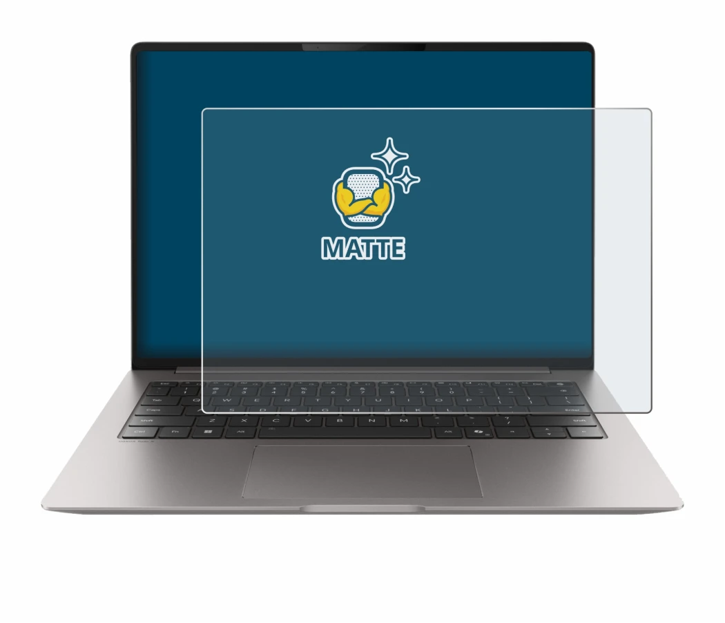 Abbildung des Geräts Honor MagicBook Pro 14 mit einer Vielzahl des Displayschutzes.