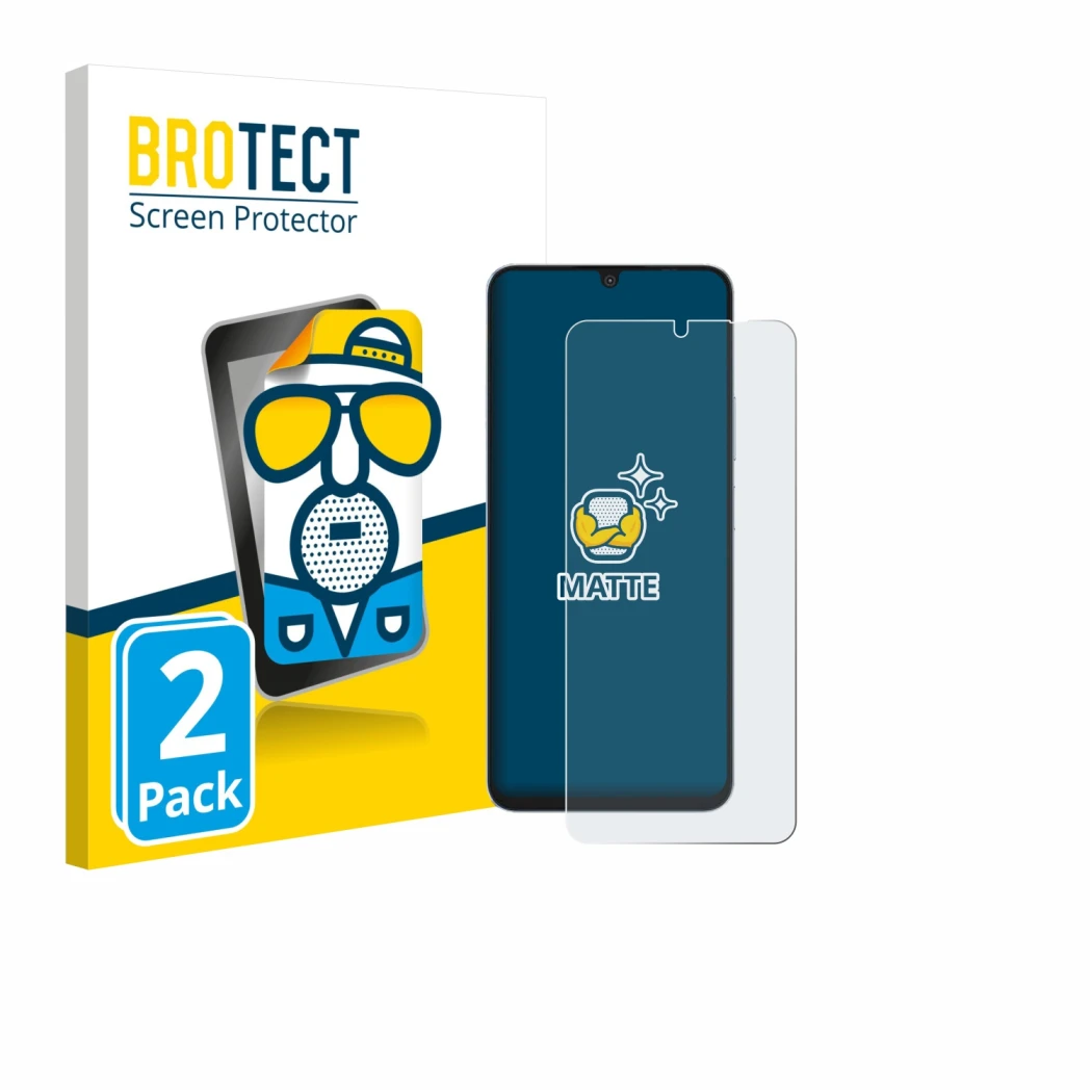 Vorderseite einer Produktverpackung mit dem Markenlogo BROTECT. Daneben ist das Gerät Blackview Shark 6 5G mit dem zugehörigen