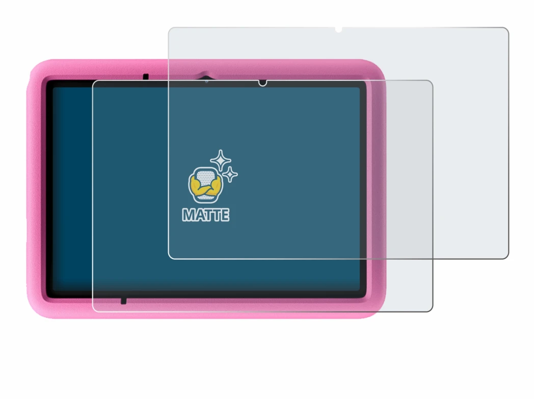 Abbildung des Geräts Blackview Tab A6 Kids mit einer Vielzahl des Displayschutzes.